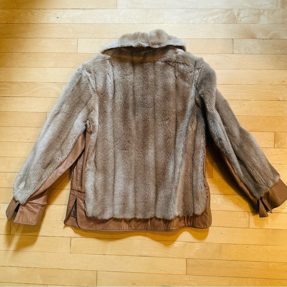 Tocci Imports Leather Faux Fur Jacket Coat -  England - Picture 3 of 11